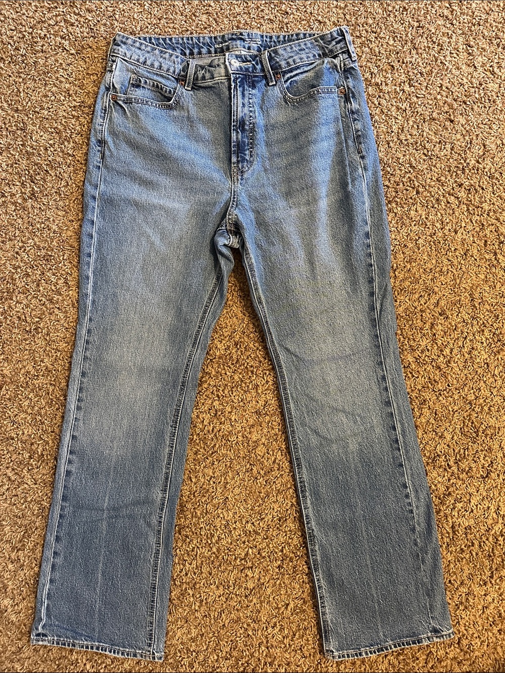 Extra high-rise baby boot-cut jeans